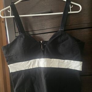 G by Guess Black and White Tank Top